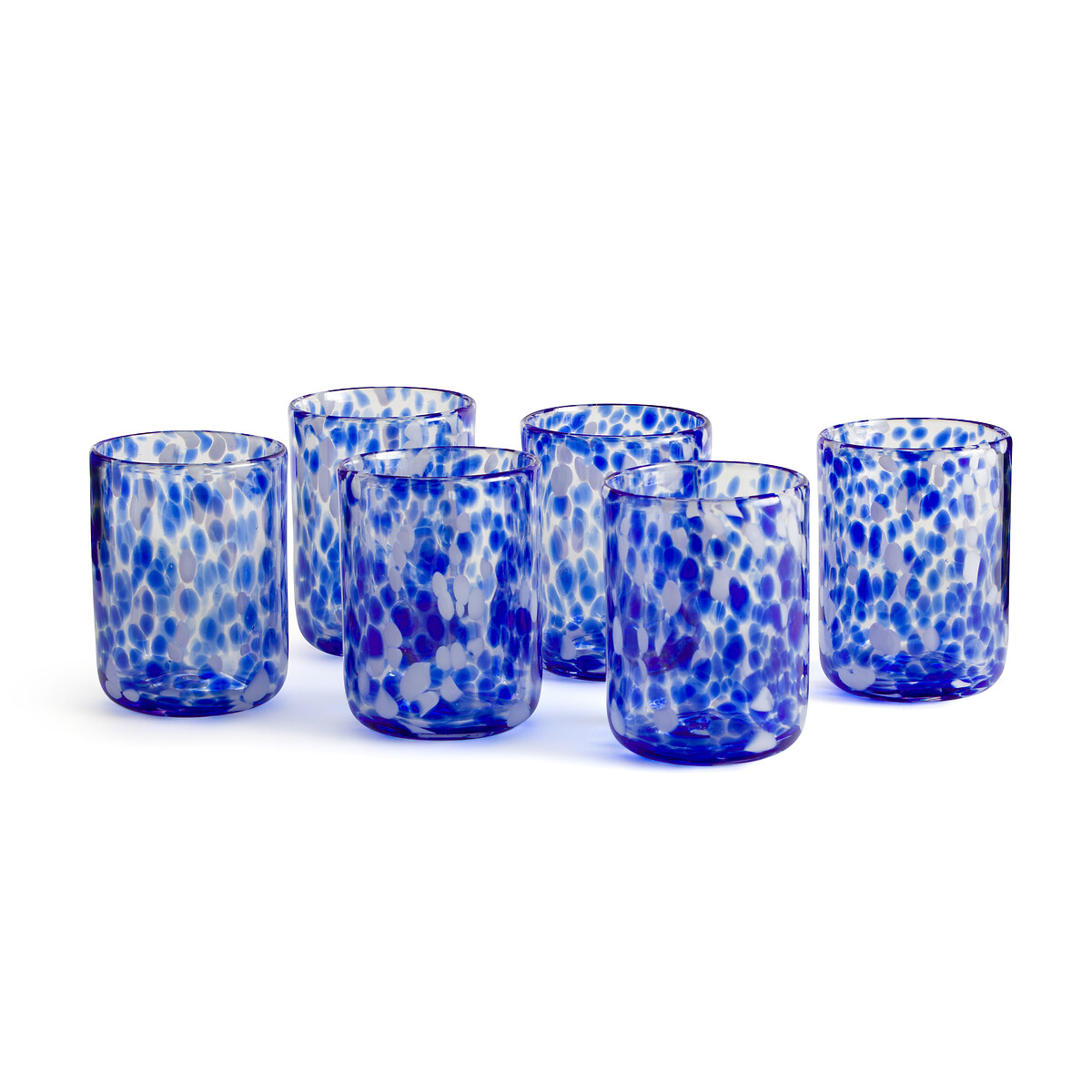 Set of 6 Dotio Speckled Glass Tumblers