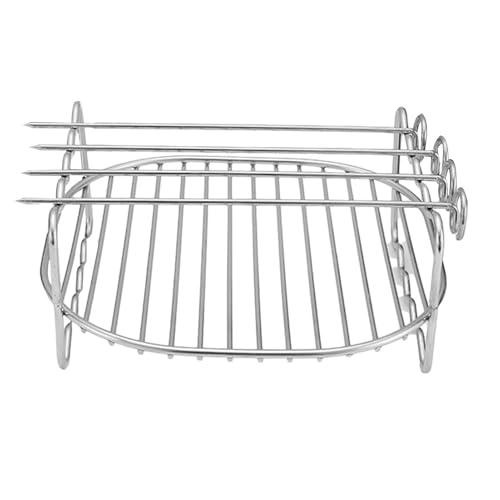 Air Fryer Rack, Airfryer Accessories, Air Fryer Basket, Air Fryer Accessories With Skewers, Double Layer Stainless Steel Airfryer Grill, Multi-Purpose Rack Stand for Cooking Steaming Baking