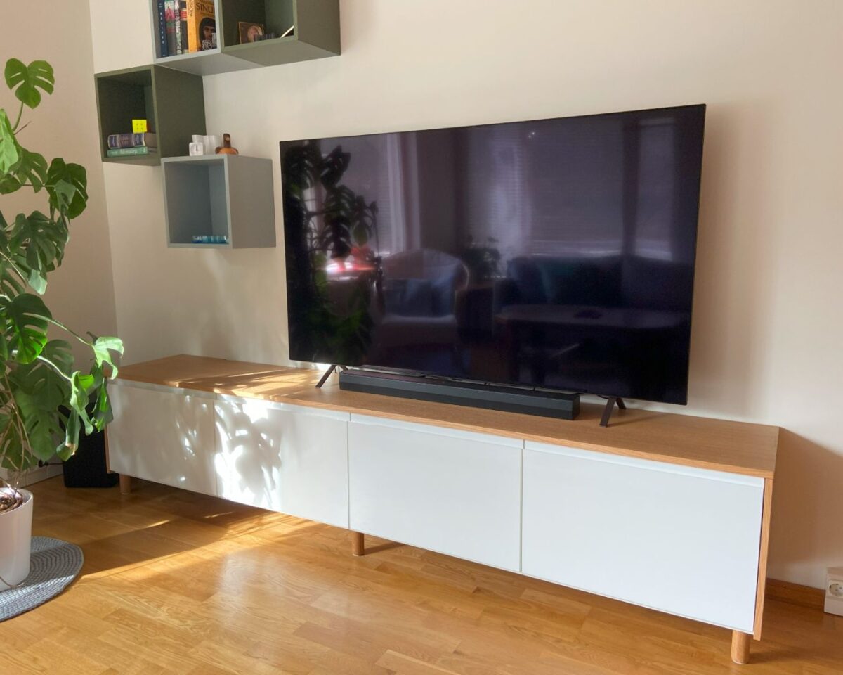 The Super Long TV Unit We Wanted Didn’t Exist—So We Built It 7 super long tv unit hack from IKEA kitchen cabinets