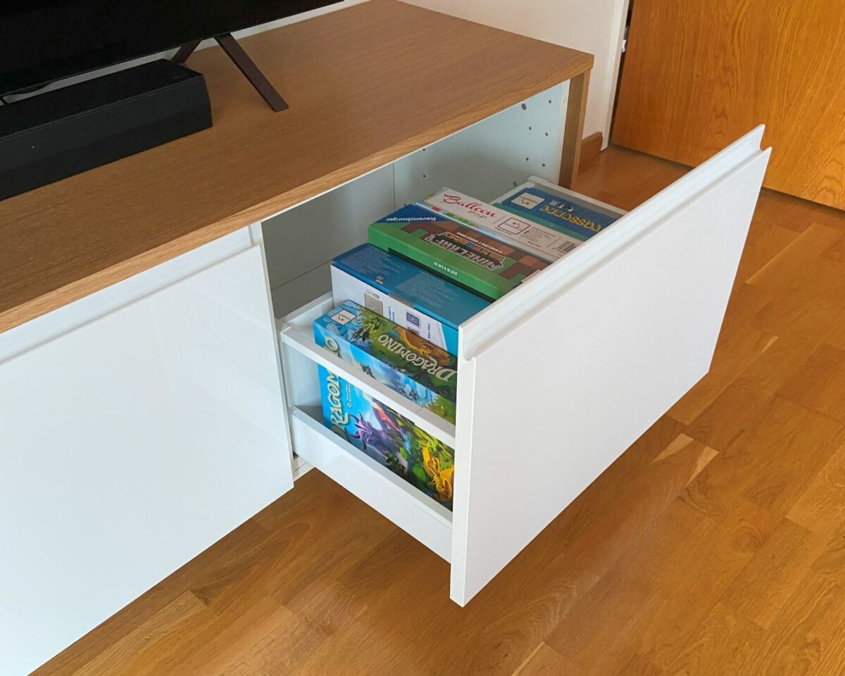 The Super Long TV Unit We Wanted Didn’t Exist—So We Built It 6 super long tv unit hack from IKEA kitchen cabinets
