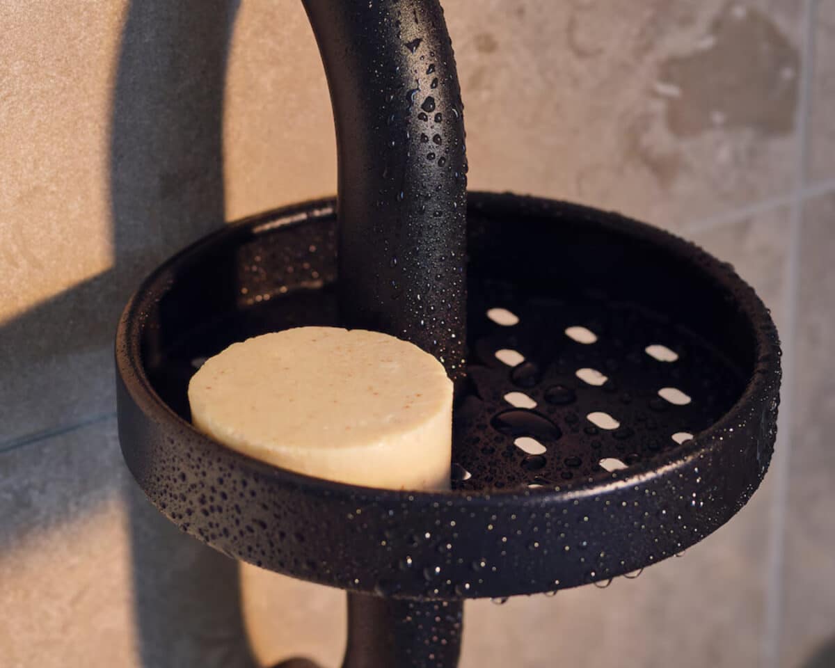 This New IKEA Line Quietly Solves Everyday Struggles 10 BÄSINGEN Shower Shelf