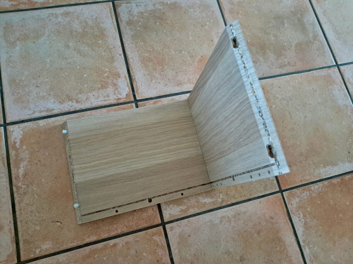 Overpriced Oak Bedside Shelves? Here’s a $20 IKEA Hack That Looks Just as Good 10 ikea eket cabinet half height hack cut down sides assembly