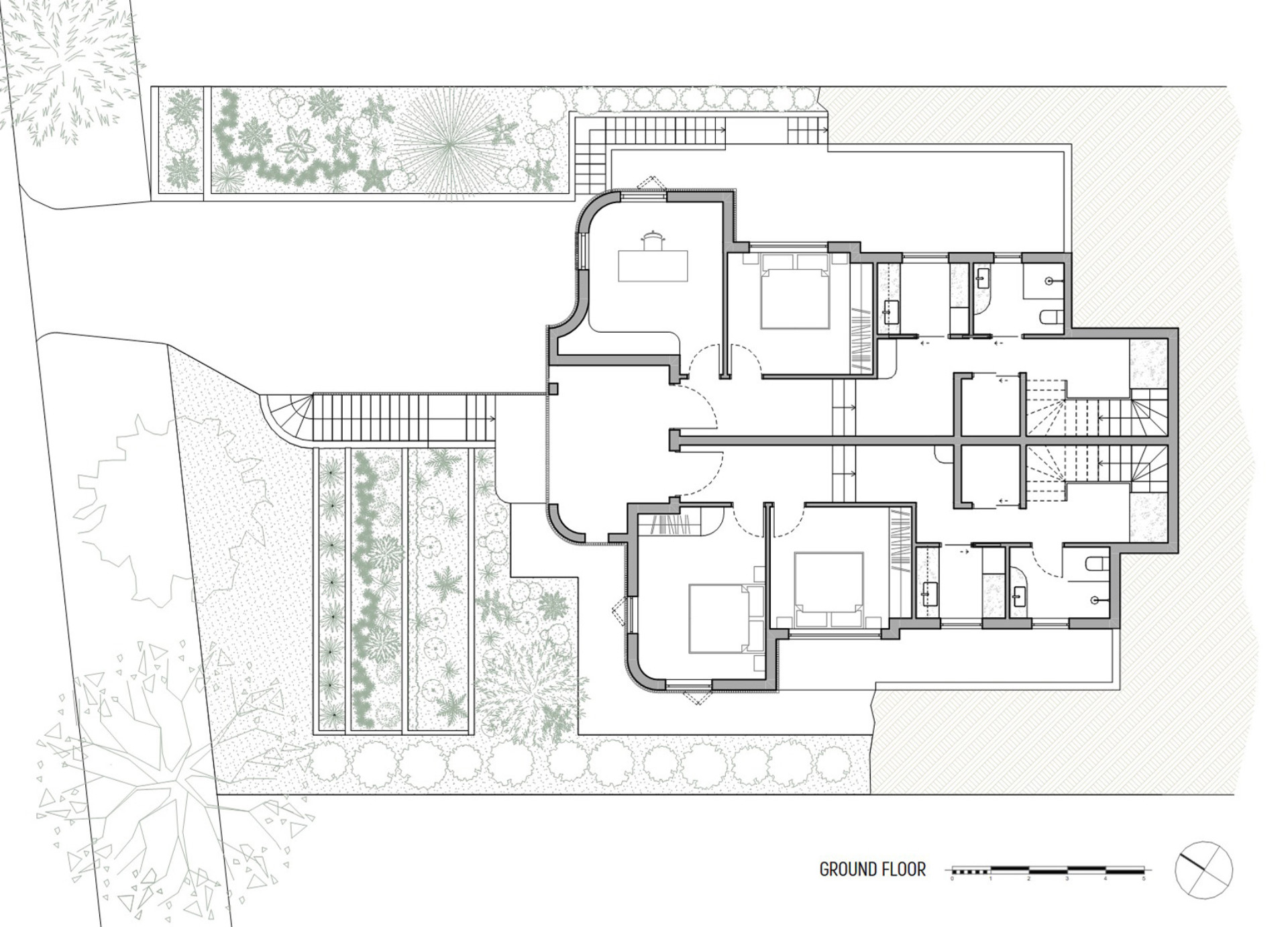 Floor plan of a modern home.