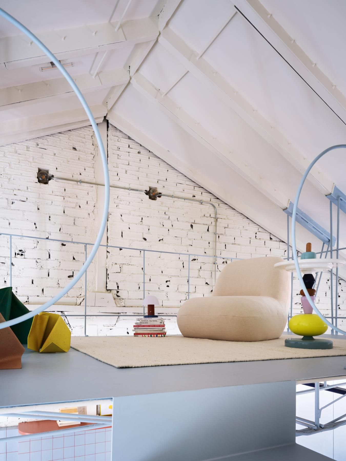 Image may contain Indoors Interior Design Architecture Building House Housing Loft Room Couch and Furniture