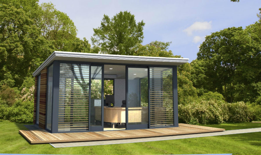 Glass Office Shed