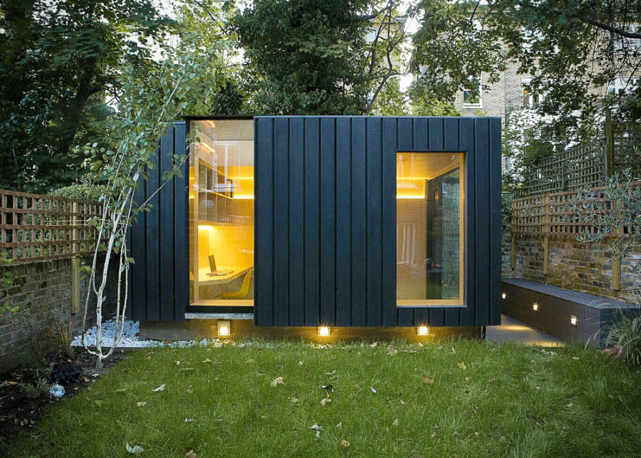 Sleek Backyard Office Shed