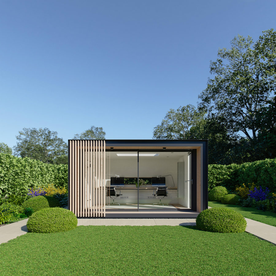 Contemporary Backyard Office Shed