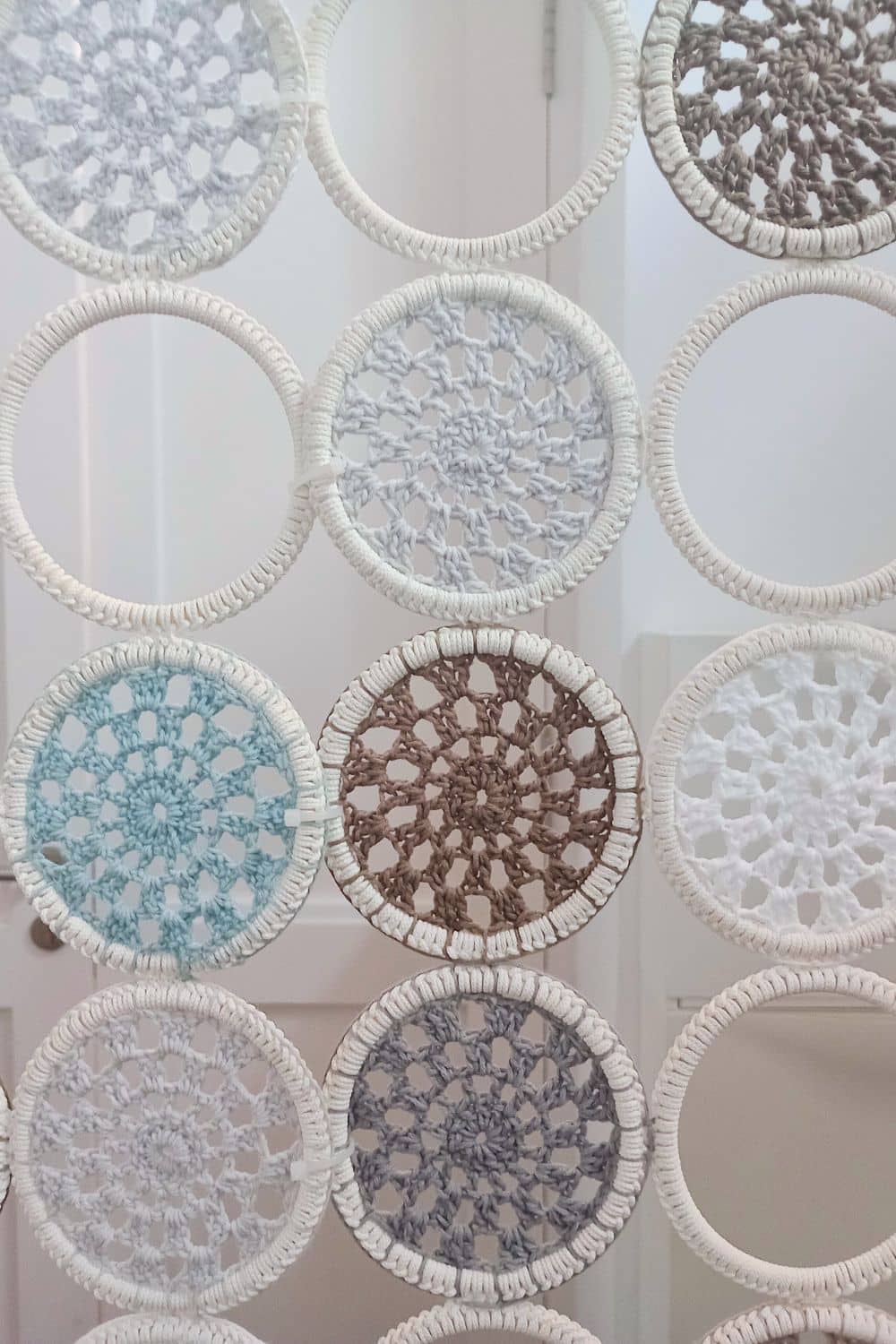 This IKEA Room Divider Hack Might Be the Prettiest Privacy Screen Yet 9 crochet room divider curtain doilies
