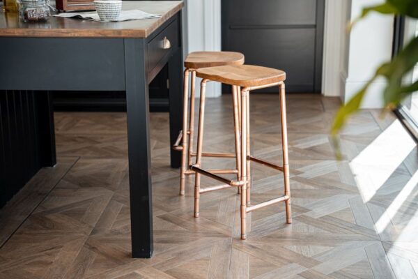 copper bar stool living room
