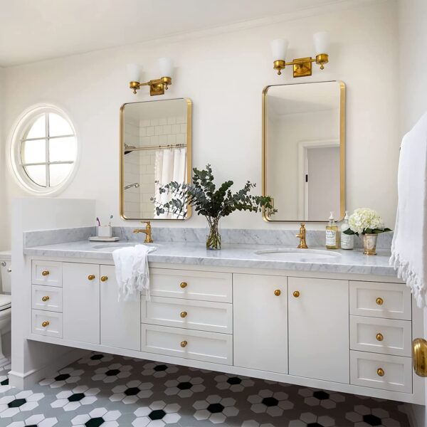 gold bathroom vanity
