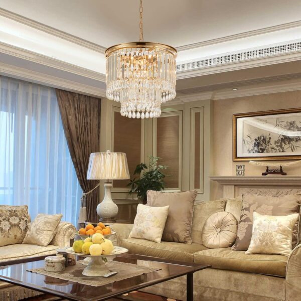 gold chandeliers