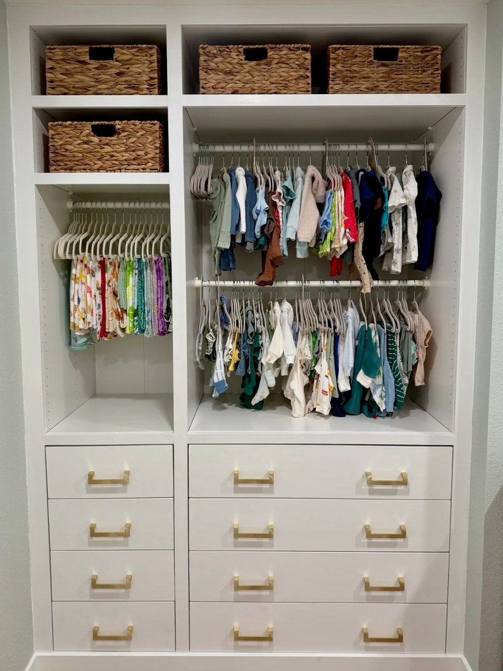 This Brilliant Nursery Closet Hack Creates Custom Charm and Tons of Storage 23 nursery closet built-in PAX hack