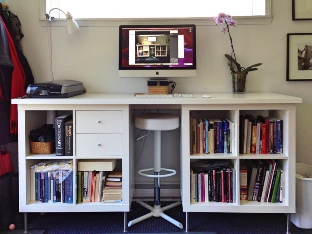 standing desk from KALLAX units