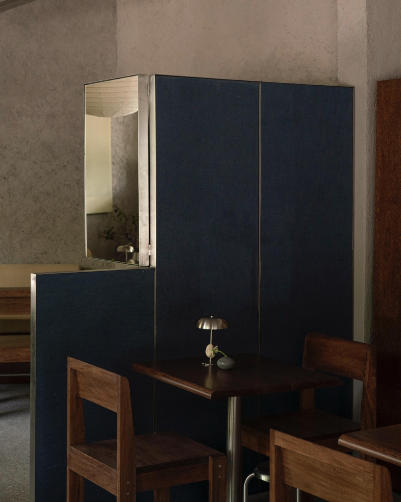 formant studio layers brutalist and industrial textures at marne café in mexico city