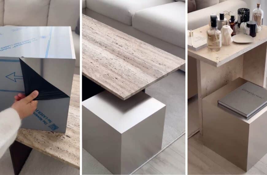 Genius IKEA LACK Side Table Hack That Looks 10x More Expensive 23 metal cube side table hack