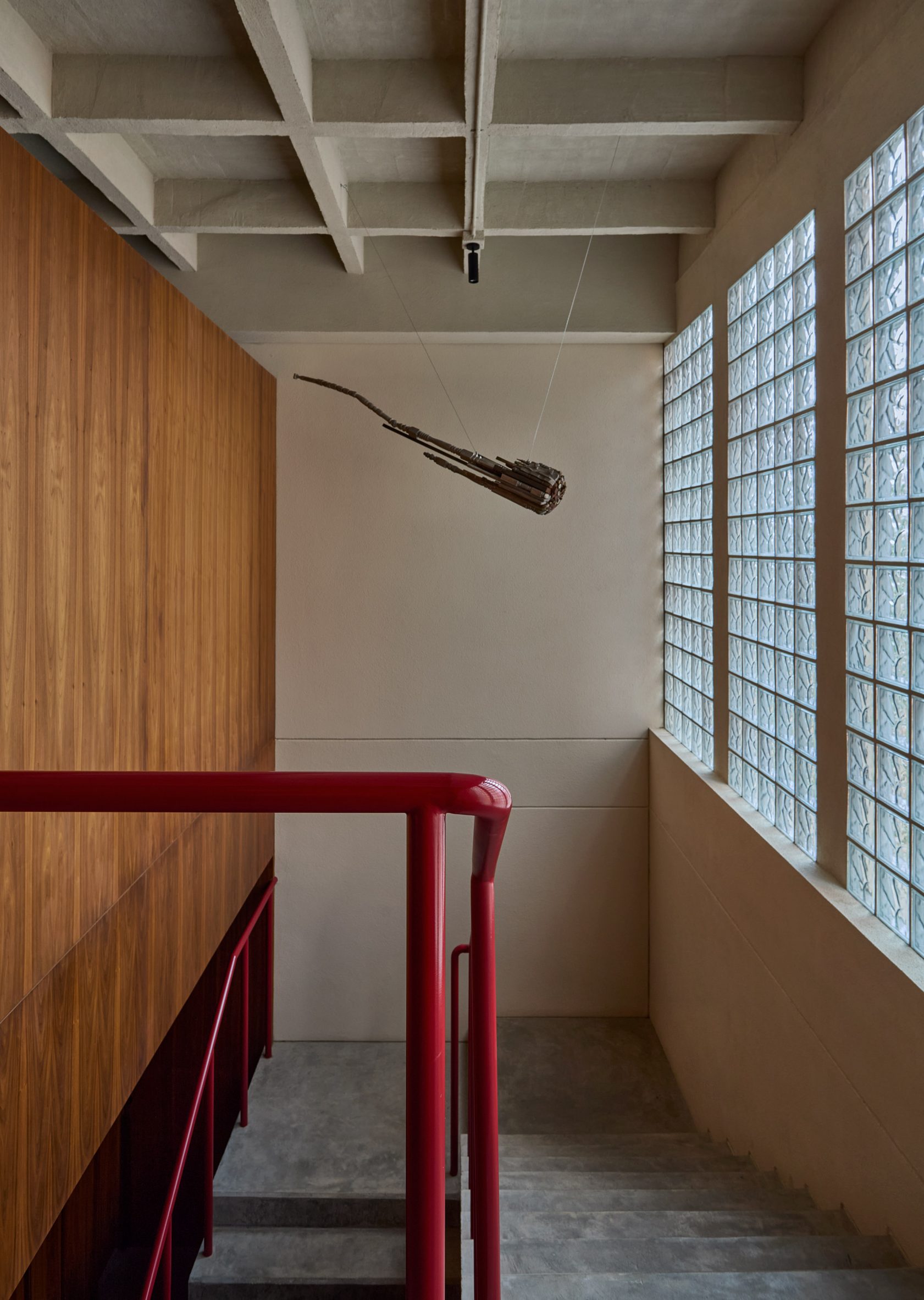 Concrete stair case in Medellin apartment