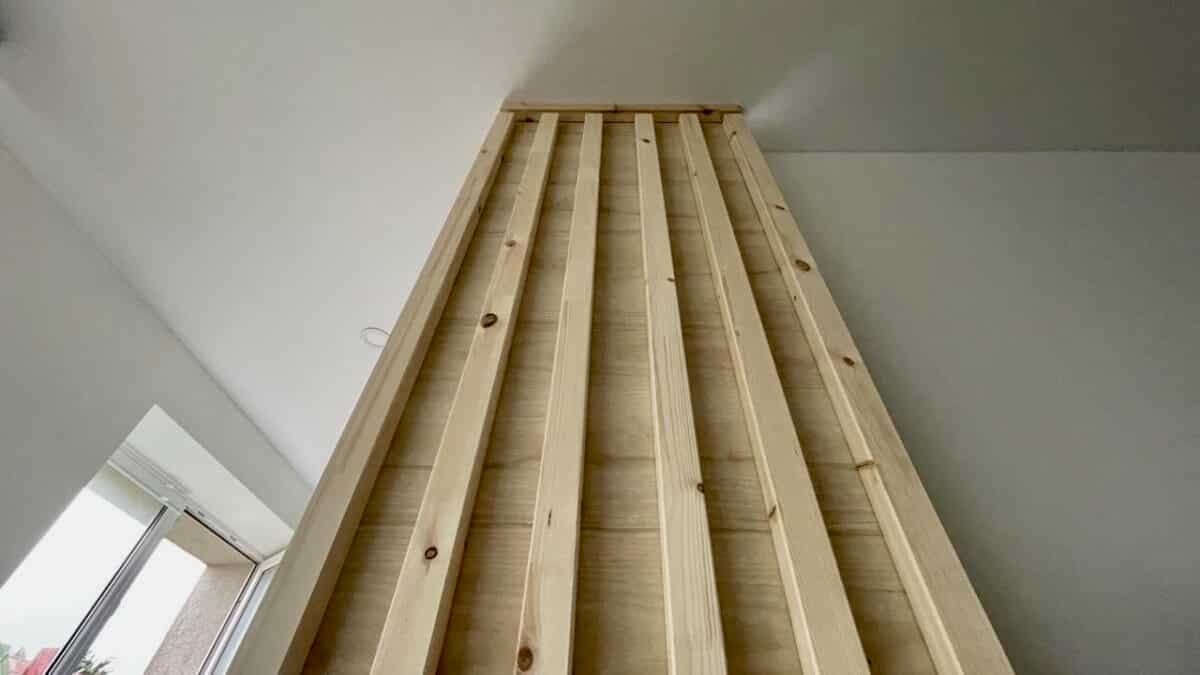 slatted wall panel top