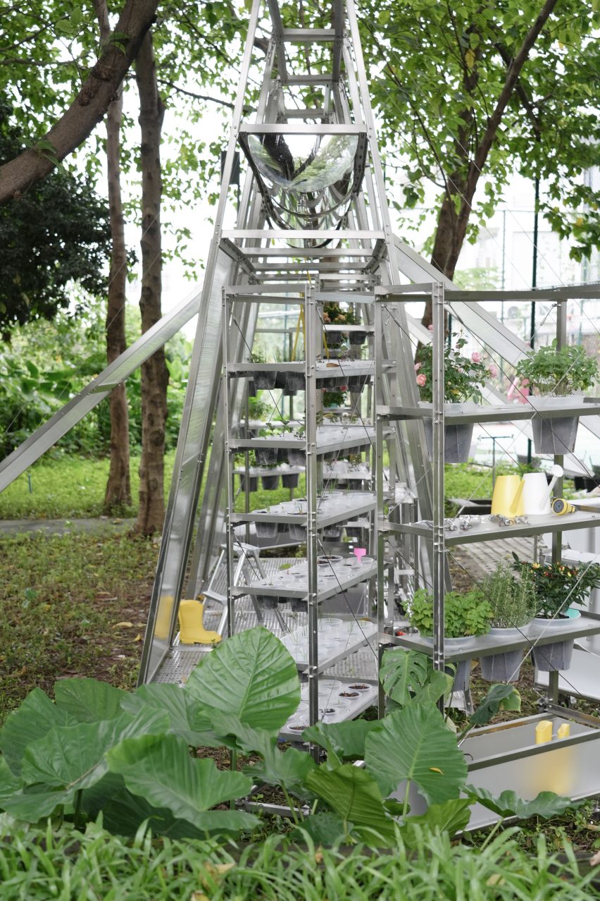 Side view of Your Greenhouse Is Your Kitchen Is Your Living Room by Office for Roundtable and JXY Studio