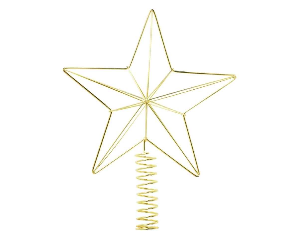 IKEA Christmas decor ideas with VINTERFINT Gold Star Tree Topper
