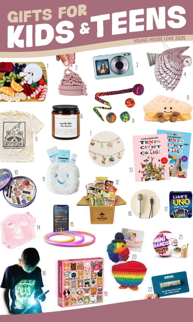Holiday Gift Guide Mood Board Gift Ideas for Kids and Teens