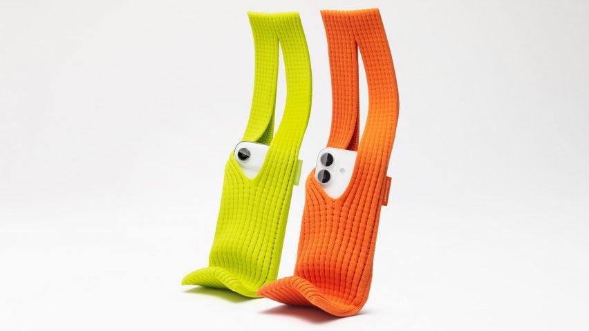 Yellow and orange iPhone Pockets by Issey Miyake and Apple