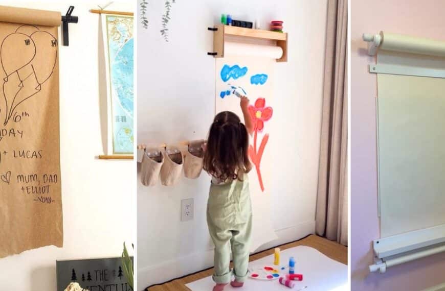 kid art wall