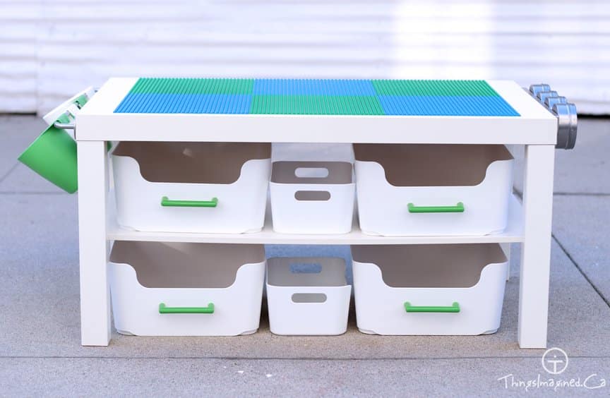 Modern LEGO Table with storage and build surface
