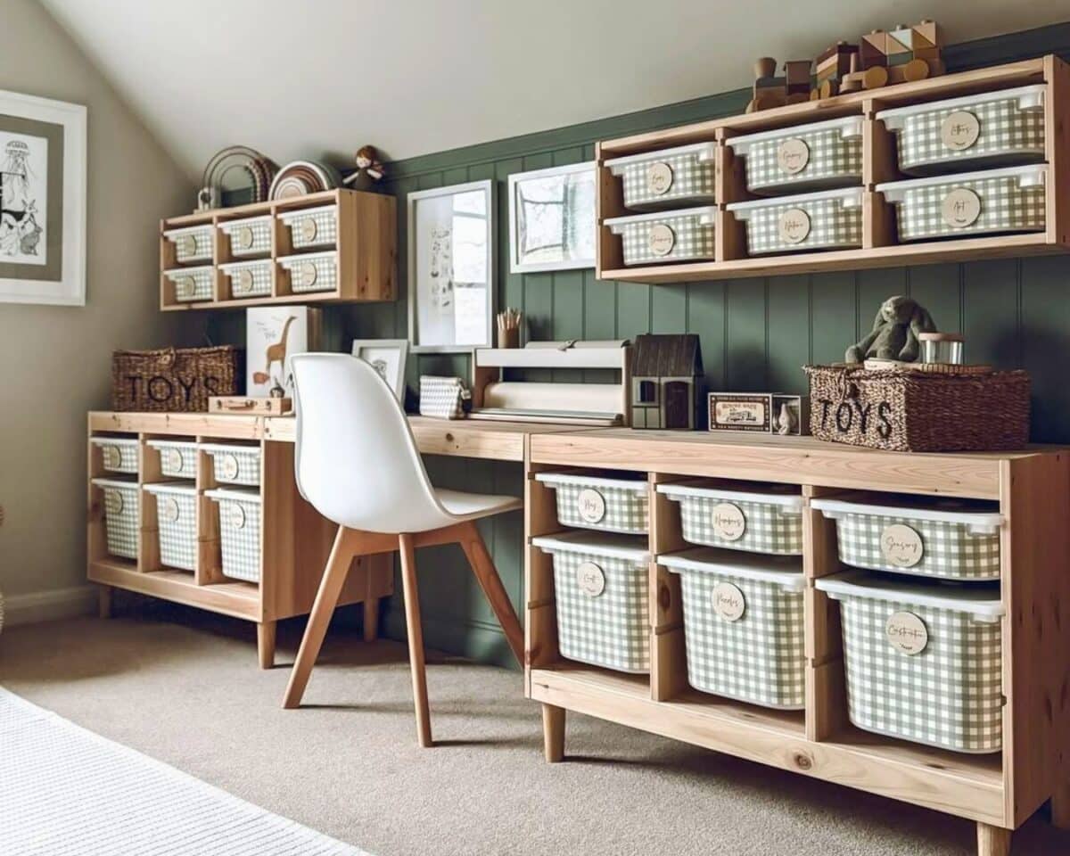 Mega Desk and Storage Hack