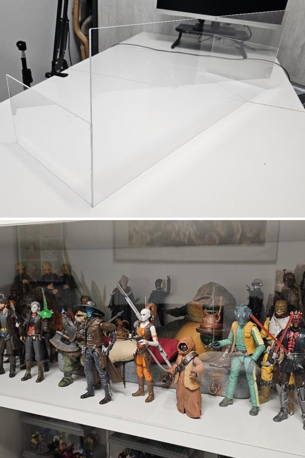 ikea billy bookcase window display hack