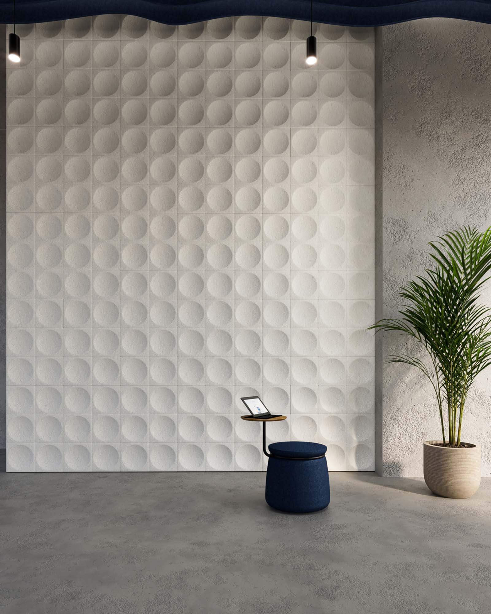 Impact Acoustic's new Mycelium acoustic wall tiles