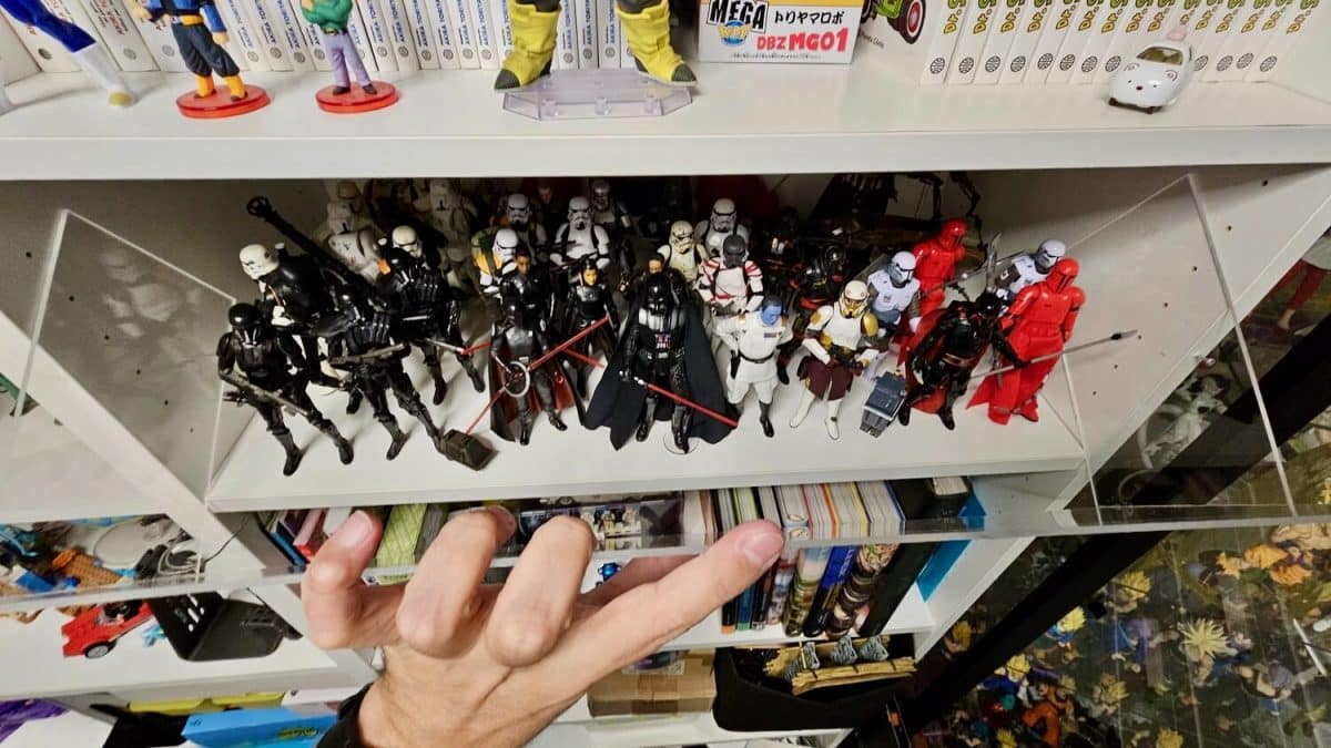 ikea billy bookcase display window hack - opening the cover