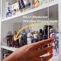 ikea billy bookcase window display hack