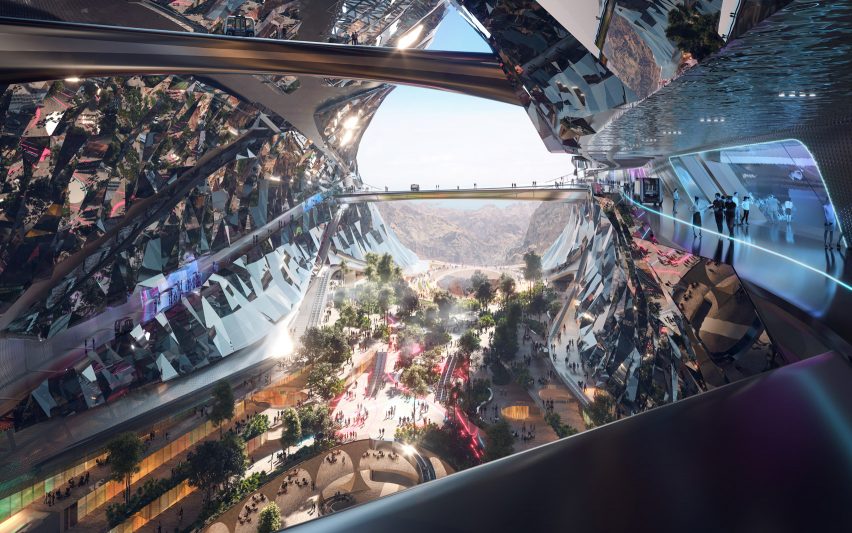 Trojena ski resort in Saudi Arabia