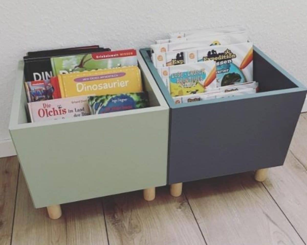 IKEA EKET book bin hack