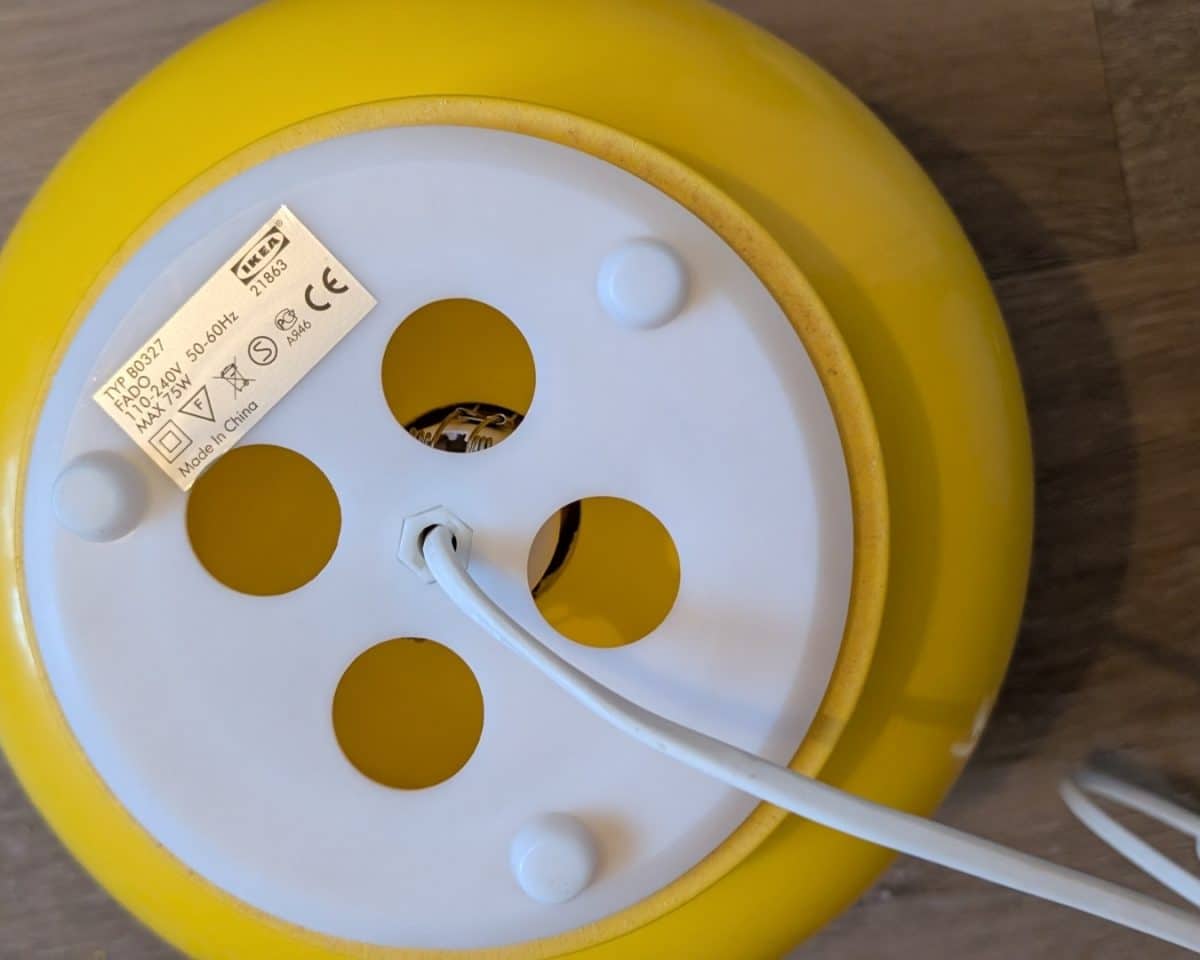 Install the lamp socket into LEGO storage head