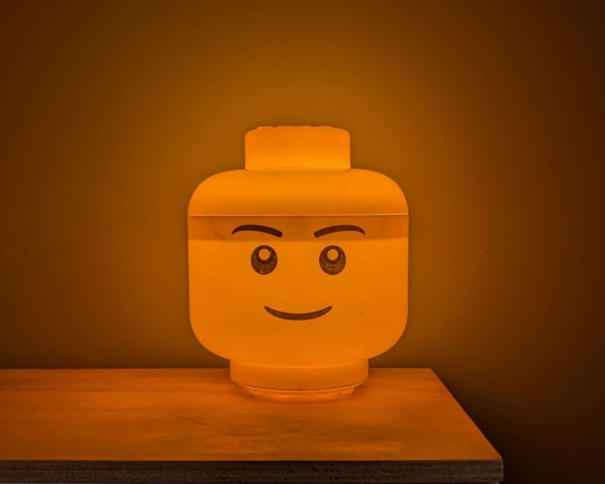 LEGO storage head lamp