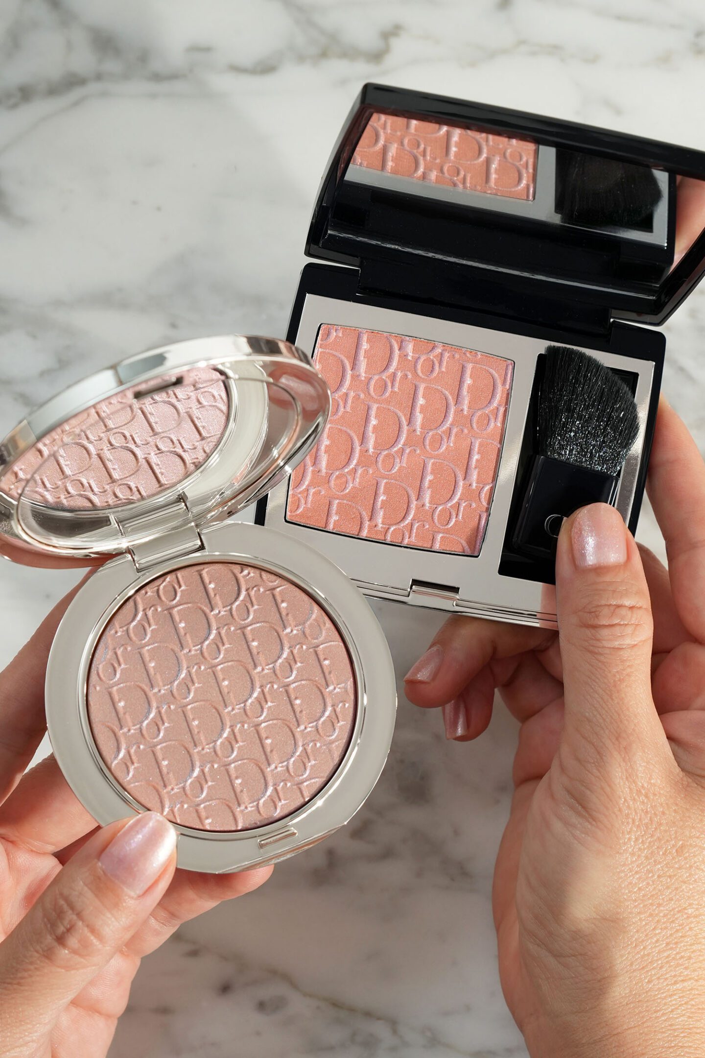 Dior Forever Glow Luminizer Sugar Cane and Blush Candyfloss