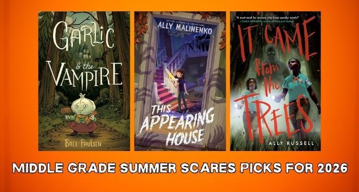 collage of covers for the middle grade summer scares picks for 2026.