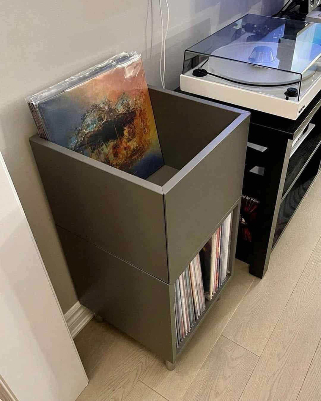 IKEA eket vinyl record storage
